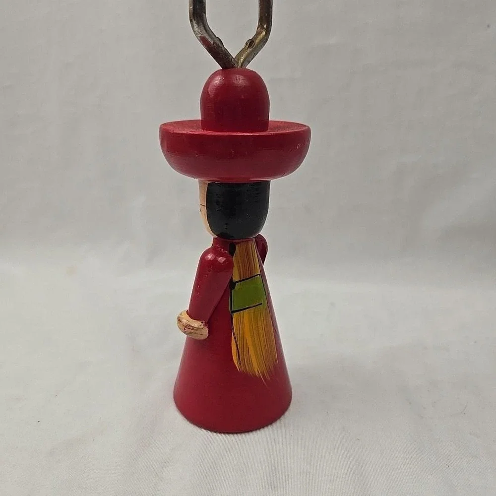 Vintage Mexican Folk Art Wooden Bottle Opener Woman Barware‎ Souvenir Decor